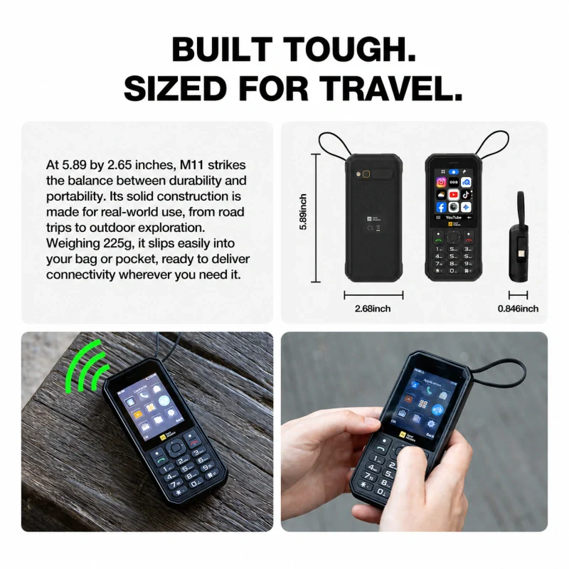 Pre-Order | AGM M11 | 4G Hotspot Phone｜Portable WiFi Hotspot｜4000mAh Battery｜IP68/IP69K Waterproof｜Wired Reverse Charging｜FM Radio｜3.5mm Jack - Image 13