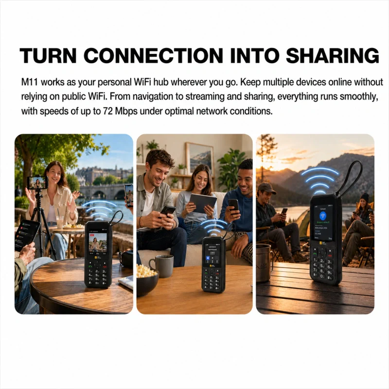 Pre-Order | AGM M11 | 4G Hotspot Phone｜Portable WiFi Hotspot｜4000mAh Battery｜IP68/IP69K Waterproof｜Wired Reverse Charging｜FM Radio｜3.5mm Jack - Image 8